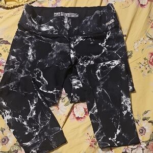 PINK Victoria's Secret Black and White Marble Leggings